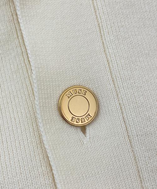 MUSE de Deuxieme Classe（ミューズ ドゥーズィエム クラス）MUSE de Deuxieme Classe (ミューズ ドゥーズィエム クラス) Heartrich カーディガン アイボリー サイズ:Ｆの古着・服飾アイテム