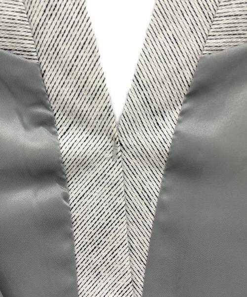 INDIVI（インディヴィ）INDIVI (インディヴィ) リネンキーネックワンピース グレー サイズ:15の古着・服飾アイテム