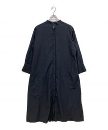 Spick and Span（スピック＆スパン）の古着「バックプリーツワンピース　シャツワンピース」｜ブラック