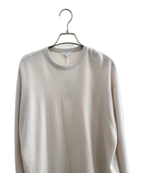 R（アール）R (アール) ウールカシミヤ ラウンドヘム ニット ベージュ サイズ:38の古着・服飾アイテム
