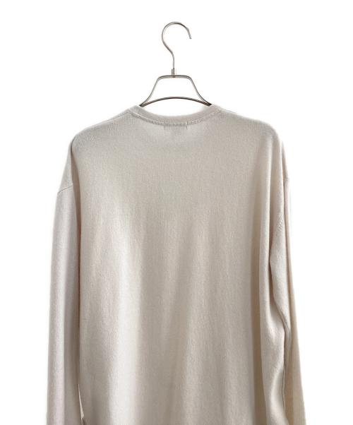 R（アール）R (アール) ウールカシミヤ ラウンドヘム ニット ベージュ サイズ:38の古着・服飾アイテム