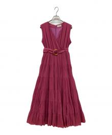 efla（エフラ）の古着「コットンティアードボリュームワンピース」｜ピンク