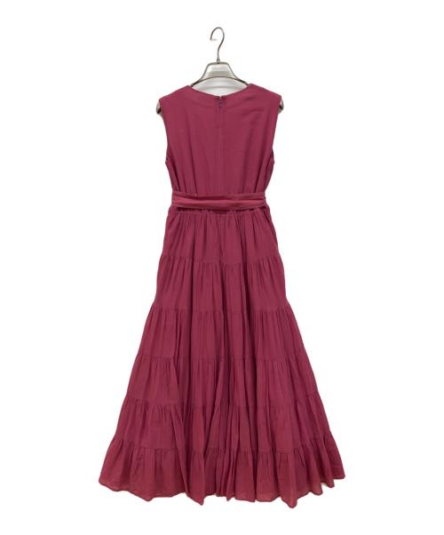 efla（エフラ）efla (エフラ) コットンティアードボリュームワンピース ピンク サイズ:Ｓの古着・服飾アイテム