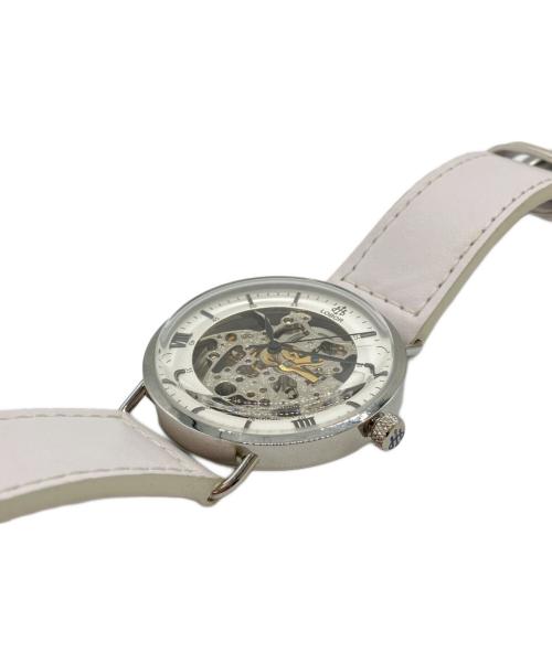 LOBOR（ロバー）LOBOR (ロバー) スケルトンウォッチ　	自動巻き　レザーベルト シルバーの古着・服飾アイテム