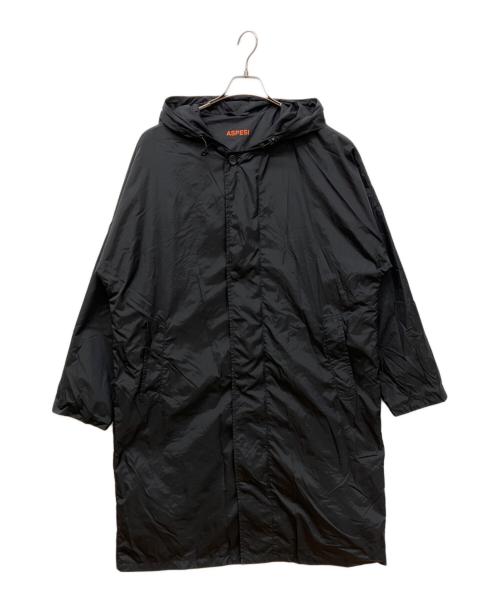 ASPESI（アスペジ）ASPESI (アスペジ) ウォーターレペレントナイロンドロップショルダーパッカブルフーディーコート　I009 LOSE ブラック サイズ:Mの古着・服飾アイテム