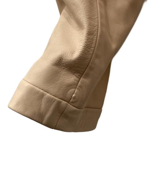 ANAYI（アナイ）ANAYI (アナイ) ラムレザードットボタン ジャケット ベージュ サイズ:38の古着・服飾アイテム