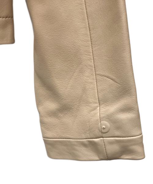 ANAYI（アナイ）ANAYI (アナイ) ラムレザードットボタン ジャケット ベージュ サイズ:38の古着・服飾アイテム