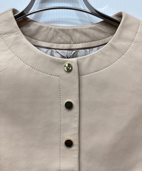 ANAYI（アナイ）ANAYI (アナイ) ラムレザードットボタン ジャケット ベージュ サイズ:38の古着・服飾アイテム