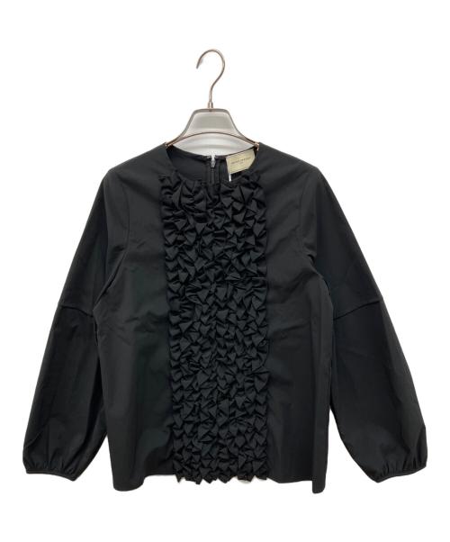 UNITED ARROWS（ユナイテッドアローズ）UNITED ARROWS (ユナイテッドアローズ) リッチフリル ブラウス ブラック サイズ:FREE 未使用品の古着・服飾アイテム