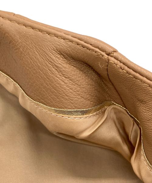 BEIGE（ベイジ）BEIGE (ベイジ) ノーカラーラムレザージャケット ベージュ サイズ:4の古着・服飾アイテム