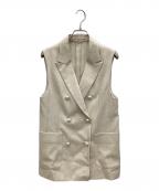 ANAYIアナイ）の古着「リネンブライトクロステーラードジレ」｜ベージュ