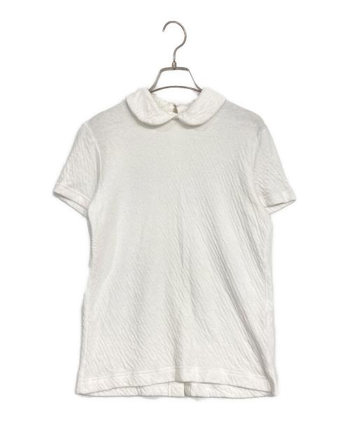 tricot COMME des GARCONS（トリココムデギャルソン）tricot COMME des GARCONS (トリココムデギャルソン) ラウンドカラーカットソー ホワイト サイズ:SIZE Mの古着・服飾アイテム