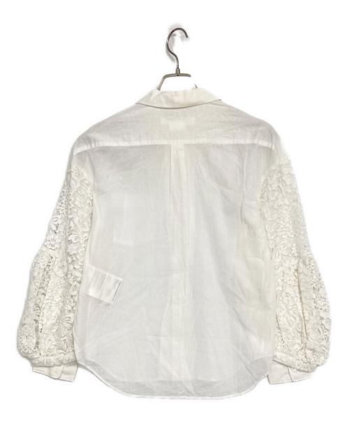 COMME des GARCONS COMME des GARCONS（コムデギャルソン コムデギャルソン）COMME des GARCONS COMME des GARCONS (コムデギャルソン コムデギャルソン) レーススリーブブラウス ホワイト サイズ:XSの古着・服飾アイテム