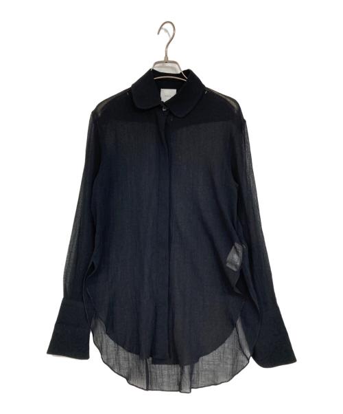 patou（パトゥ）Patou (パトゥ) オーガニックコットンシアーシャツ ブラック サイズ:34の古着・服飾アイテム