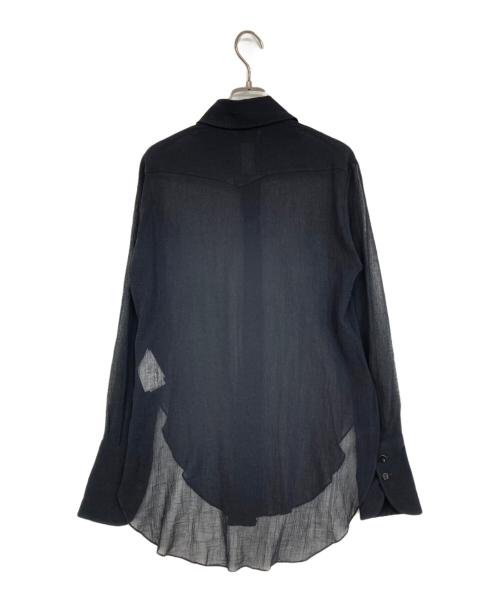 patou（パトゥ）Patou (パトゥ) オーガニックコットンシアーシャツ ブラック サイズ:34の古着・服飾アイテム