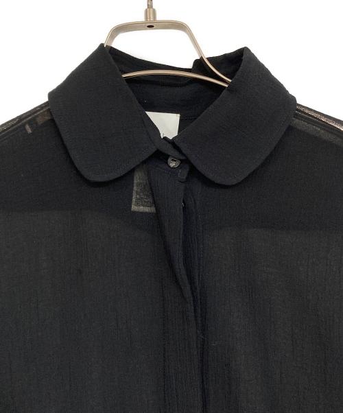 patou（パトゥ）Patou (パトゥ) オーガニックコットンシアーシャツ ブラック サイズ:34の古着・服飾アイテム