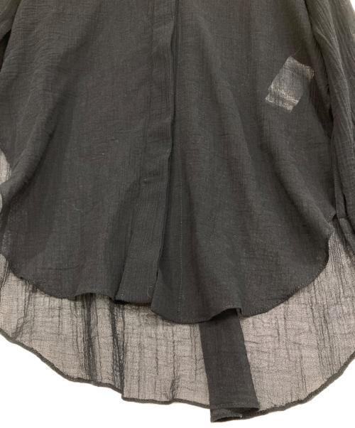 patou（パトゥ）Patou (パトゥ) オーガニックコットンシアーシャツ ブラック サイズ:34の古着・服飾アイテム