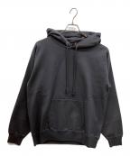 AURALEEオーラリー）の古着「ORGANIC COTTON COMPACT GRADATION DYED SWEAT P/O PK」｜INK BLACK GRADATION