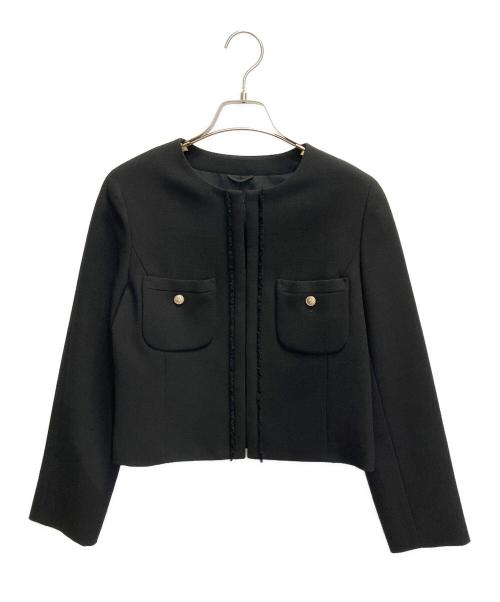 ANAYI（アナイ）ANAYI (アナイ) ライトスラブクルージャケット ブラック サイズ:36の古着・服飾アイテム