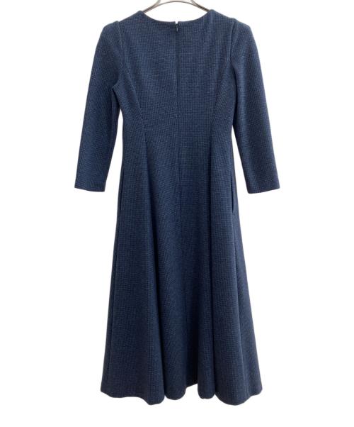 ANAYI（アナイ）ANAYI (アナイ) パターンジャージースリットワンピース ネイビー サイズ:36の古着・服飾アイテム