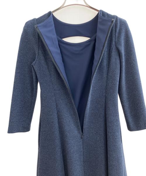 ANAYI（アナイ）ANAYI (アナイ) パターンジャージースリットワンピース ネイビー サイズ:36の古着・服飾アイテム