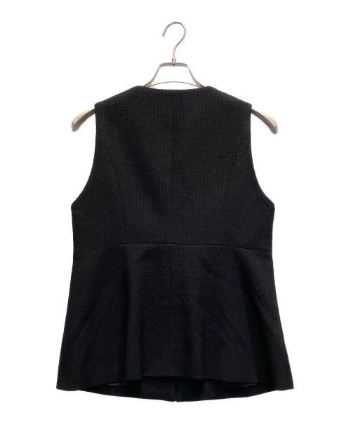 ANAYI（アナイ）ANAYI (アナイ) ワッフルツイードペプラムジレ ブラック サイズ:36の古着・服飾アイテム