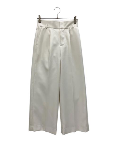 ANAYI（アナイ）ANAYI (アナイ) ブラストツイルタックワイドパンツ ホワイト サイズ:36の古着・服飾アイテム