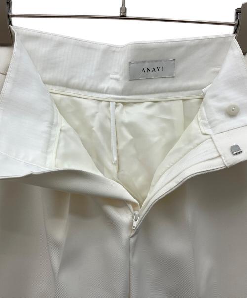 ANAYI（アナイ）ANAYI (アナイ) ブラストツイルタックワイドパンツ ホワイト サイズ:36の古着・服飾アイテム