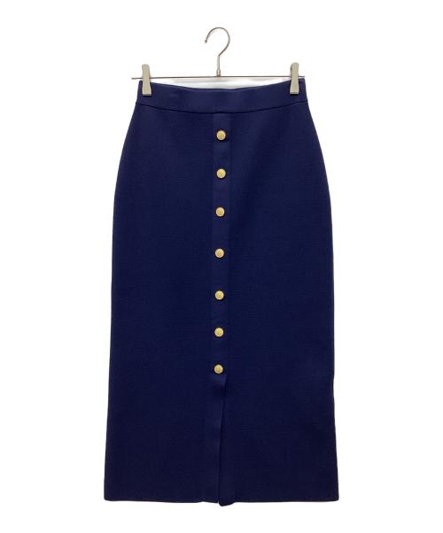 ANAYI（アナイ）ANAYI (アナイ) コットンポリエステルミラノタイトスカート ネイビー サイズ:36の古着・服飾アイテム