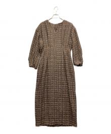 VERMEIL par iena（ヴェルメイユ パー イエナ）の古着「ミックスツイードウエストシェイプワンピース」｜マルチカラー