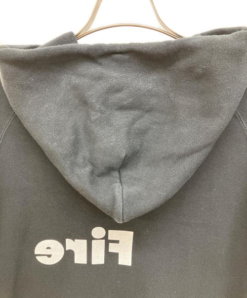 sacai（サカイ）sacai (サカイ) LIGHT Fire Hoodie　ライトファイアフーディ　プリントパーカー ブラック サイズ:3の古着・服飾アイテム