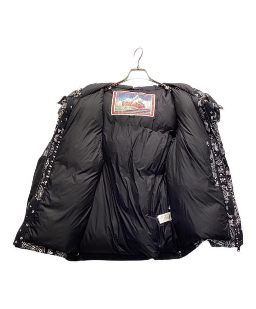 FIRST DOWN（ファーストダウン）FIRST DOWN (ファーストダウン) ペイズリー柄 ダウンジャケット ブラック サイズ:Sの古着・服飾アイテム