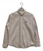 AMI Alexandre Mattiussiアミアレクサンドルマテュッシ）の古着「ストライプBDシャツ」｜ピンク