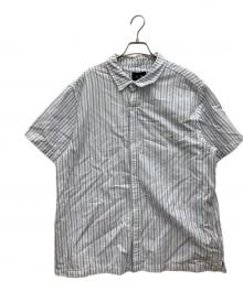 stussy（ステューシー）の古着「ストライプ半袖シャツ」｜ブルー