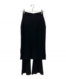 OMMO（オーエムエムオー）の古着「レイヤードニットパンツ」｜ブラック