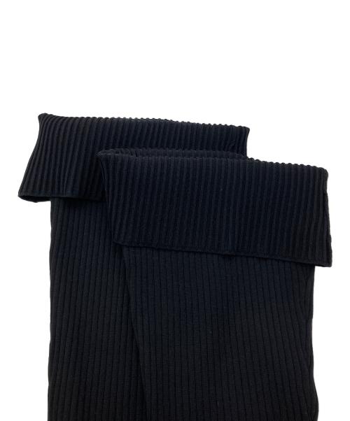 OMMO（オーエムエムオー）OMMO (オーエムエムオー) レイヤードニットパンツ ブラック サイズ:36の古着・服飾アイテム