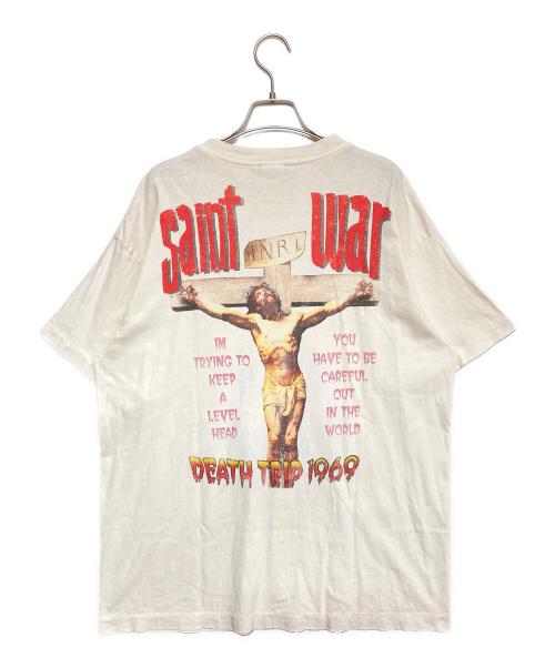 SAINT MICHAEL（セントマイケル）SAINT MICHAEL (セントマイケル) SS TEE / SAINT WAR / WHITE  オフホワイト サイズ:Lの古着・服飾アイテム