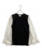 UNITED ARROWS TOKYOユナイテッドアローズトウキョウ）の古着「スカラップ コンビ スリーブ プルオーバー」｜ホワイト