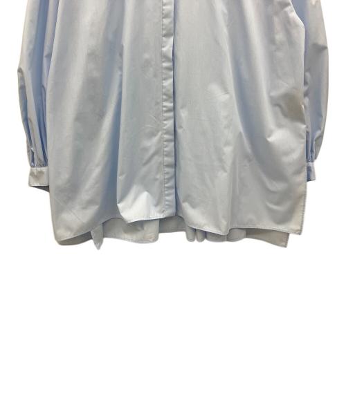 LE PHIL（ル フィル）LE PHIL (ル フィル) ライトタイプライターギャザーブラウス ブルー サイズ:Ｆの古着・服飾アイテム