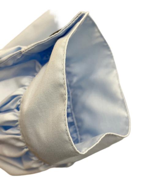 LE PHIL（ル フィル）LE PHIL (ル フィル) ライトタイプライターギャザーブラウス ブルー サイズ:Ｆの古着・服飾アイテム