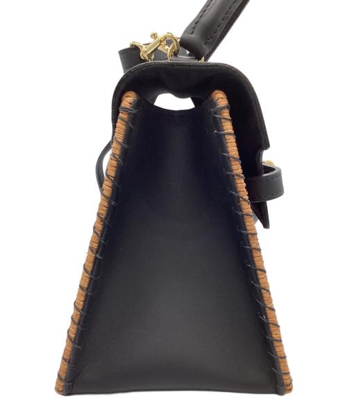 The Bagmati（ザバグマティ）THE BAGMATI (ザバグマティ) フラップショルダーカゴバッグ ブラック×ベージュ サイズ:下記参照の古着・服飾アイテム