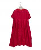 house of lotusハウスオブロータス）の古着「リネンタックフレアワンピース」｜レッド