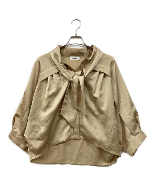MIESROHE（ミースロエ）MIESROHE (ミースロエ) ボウタイコクーンブラウス ゴールド サイズ:FREEの古着・服飾アイテム