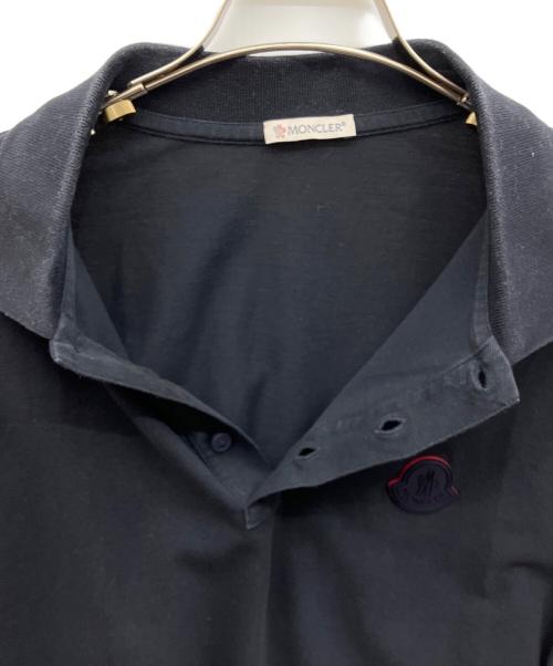 MONCLER（モンクレール）MONCLER (モンクレール) ポロシャツ ブラック サイズ:Mの古着・服飾アイテム