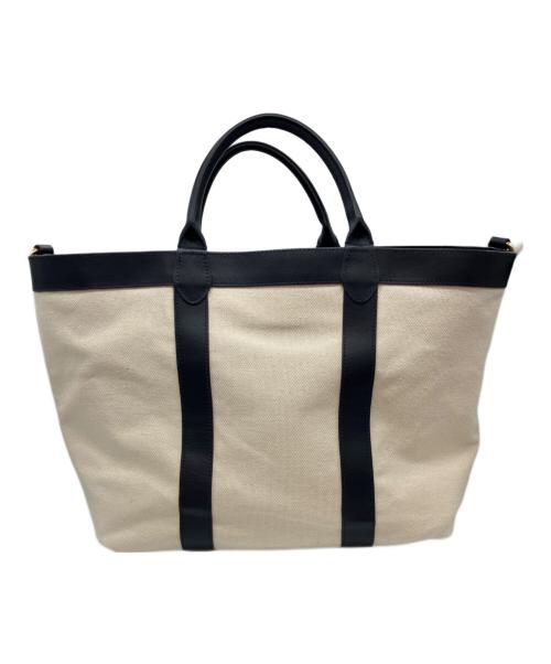 CELERI（セルリ）CELERI (セルリ) Tote Bag レザー × キャンバス リバーシブル トートバッグ ネイビーの古着・服飾アイテム