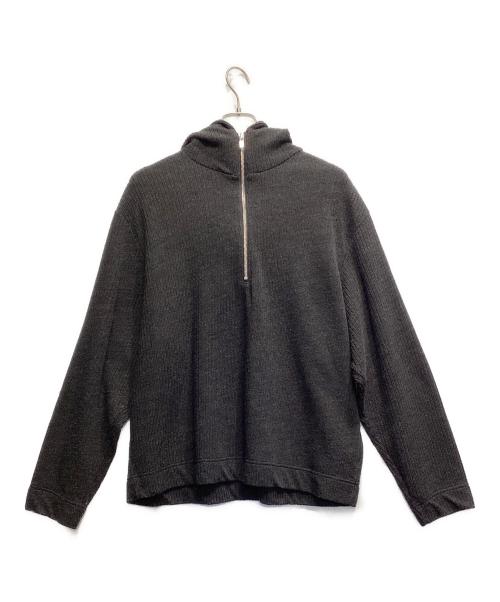 VEIN（ヴェイン）VEIN (ヴェイン) WO/PE QUARTER GAUGE KNIT HOODED PULLOVER SHIRT チャコールグレー サイズ:2の古着・服飾アイテム