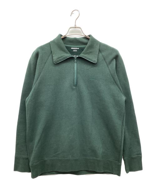 ATONSTAPLeS（エイトンステイプルズ）ATONSTAPLeS (エイトンステイプルズ) Recycled suvin urake | Half zip pullover グリーン サイズ:Lの古着・服飾アイテム