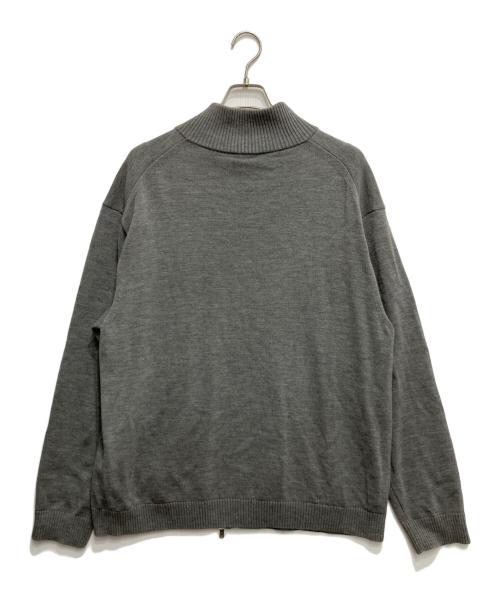 ATON（エイトン）ATON (エイトン) WOOL WASHI DRIVERS KNIT/ウール和紙ドライバーズニット グレー サイズ:06の古着・服飾アイテム