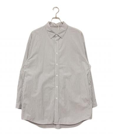 中古・古着通販】ATON (エイトン) SHRINK COTTON OVERSIZED LONG SHIRT