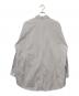 ATON (エイトン) SHRINK COTTON OVERSIZED LONG SHIRT/シュリンクコットンオーバーサイズロングシャツ グレー×ホワイト サイズ:06：14000円